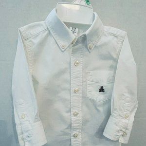 GAP Boys 18M-24M White Button Down Dress Shirt.